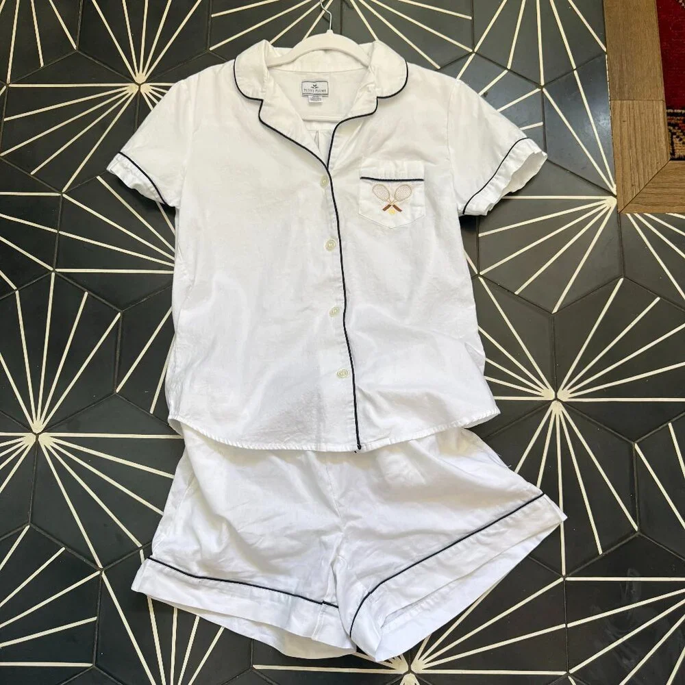 Petite Plume White Cotton sleep set, size S - Picture 3 of 7